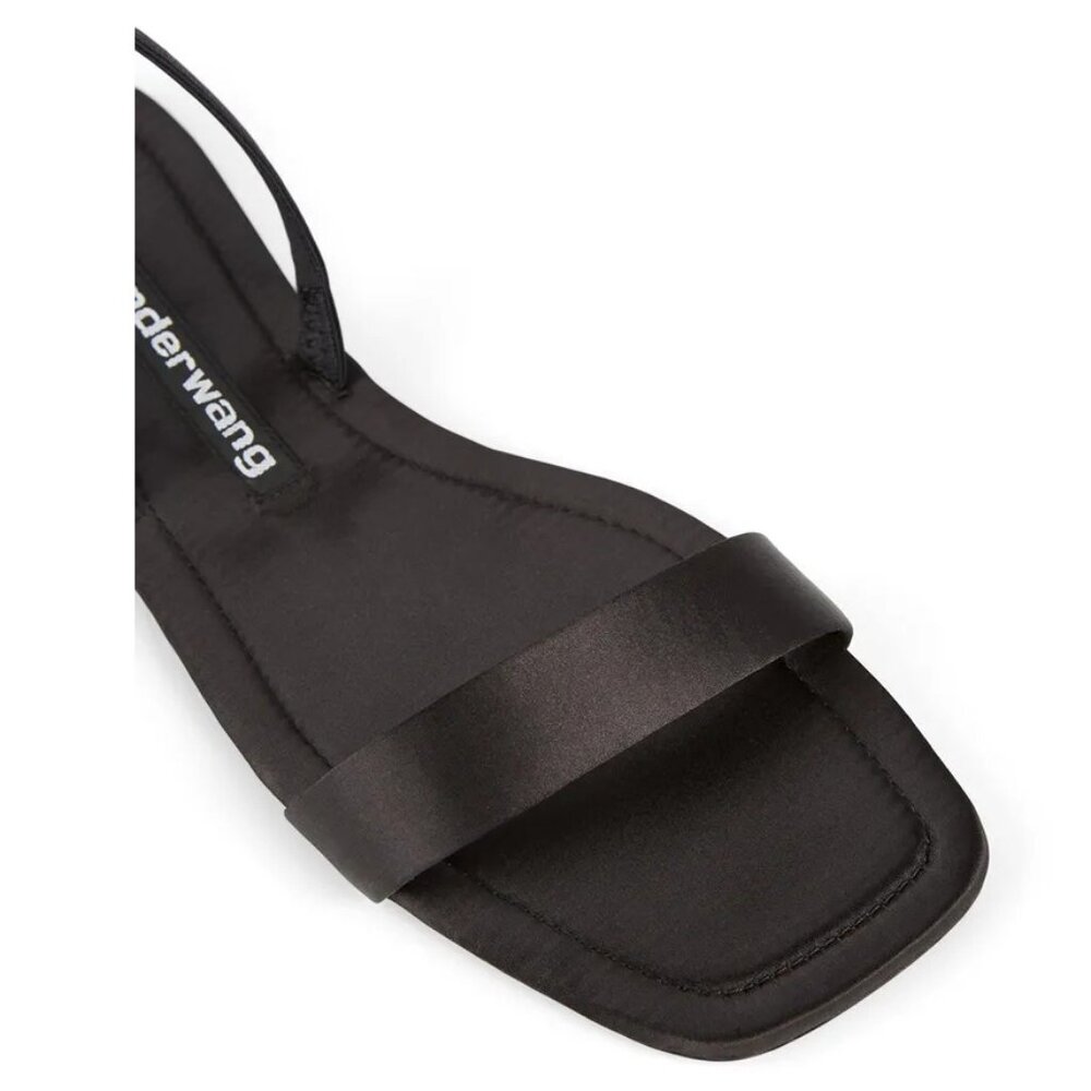 Alexander Wang Ryder Foldable Flat Sandals Satin Black  SZ: 38